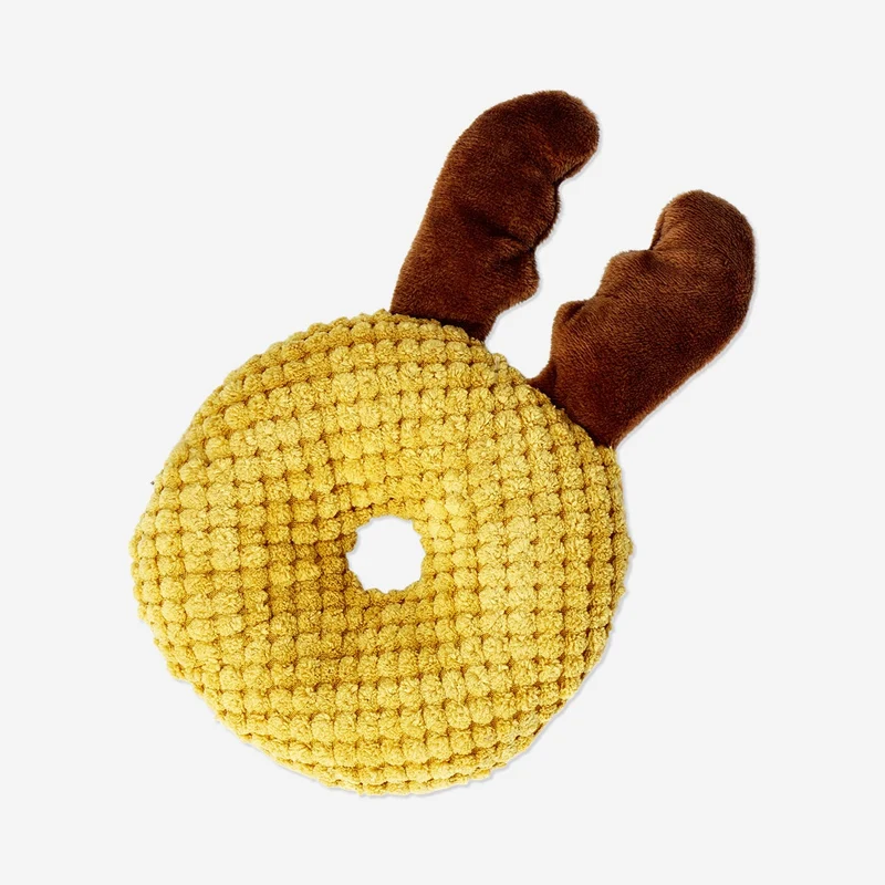 Pet toy - Plush reindeer doughnut