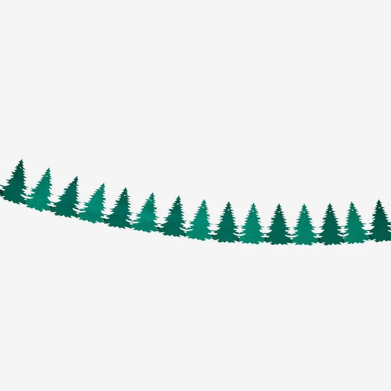 Christmas tree paper garland - 300 cm