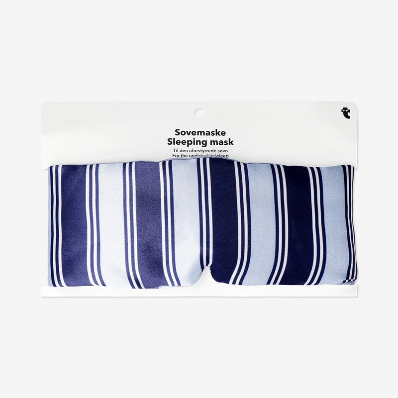Oversized striped sleeping mask