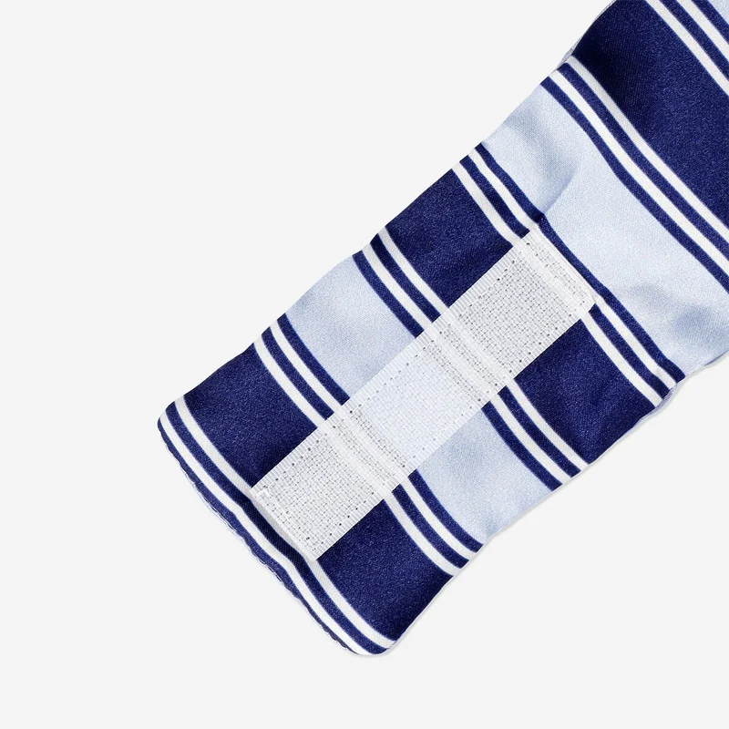Oversized striped sleeping mask