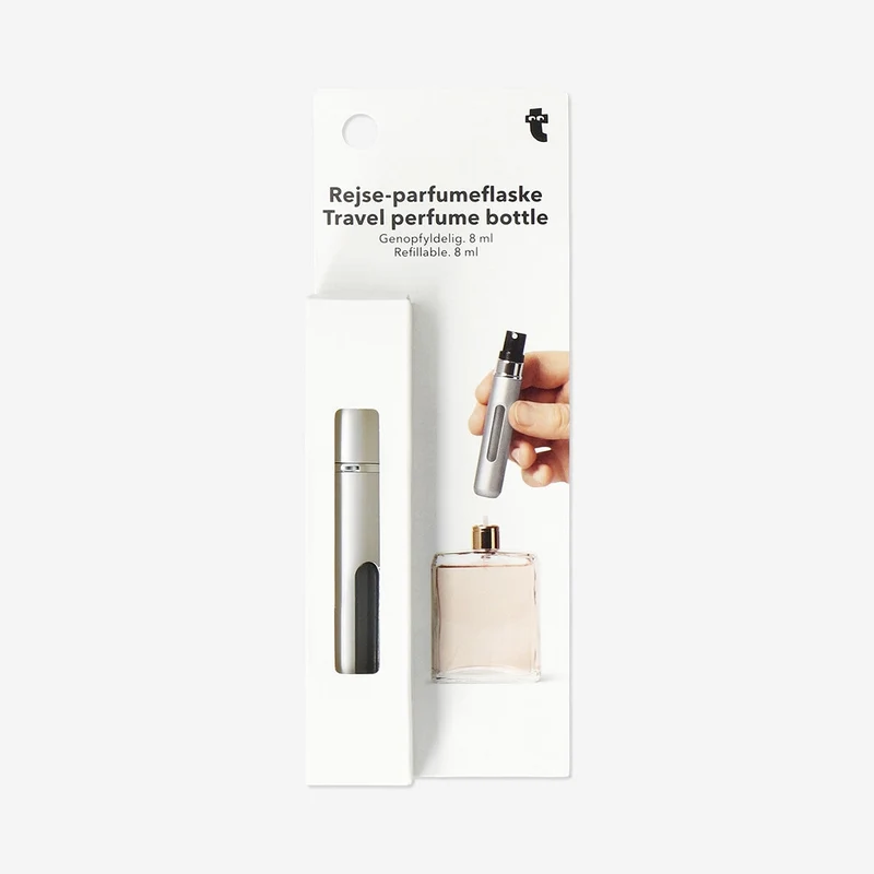 Refillable silver perfume bottle - 8 ml