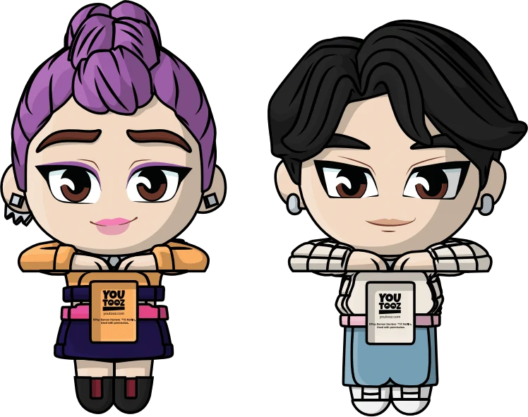 Youtooz Monitor Buddiez: KPop Demon Hunters - Jinu y Rumi