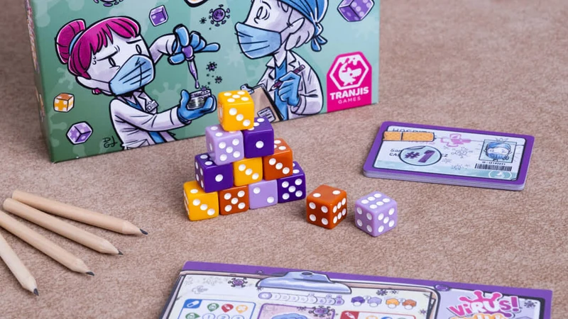 Virus! Roll & Write - Juego de mesa - Tranjis - 2-4 jugadores - 8+ años - 20 min