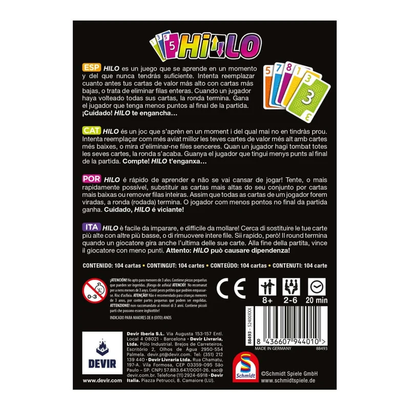 Hilo - Juego de mesa - Devir - 2-6 jugadores - 8+ años - 20 min