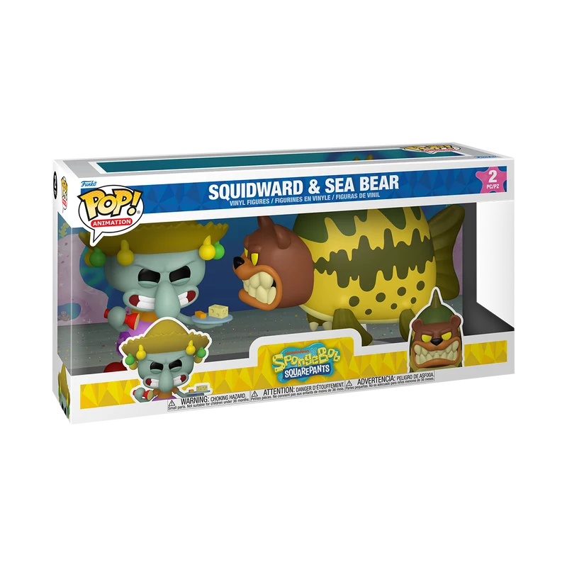Funko Pop Animation: Bob Esponja - Calamardo con Oso Marino