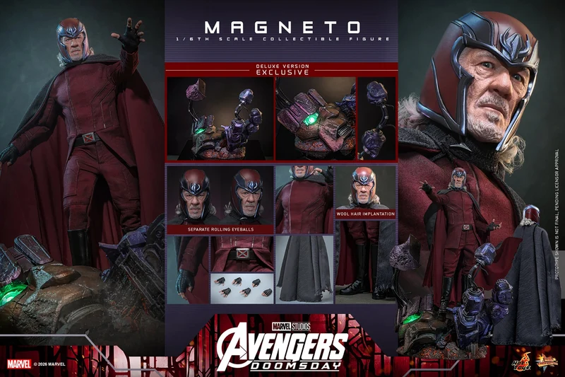 Hot Toys Movie Masterpiece Series: Avengers Doomsday - Magneto Deluxe Escala 1/6