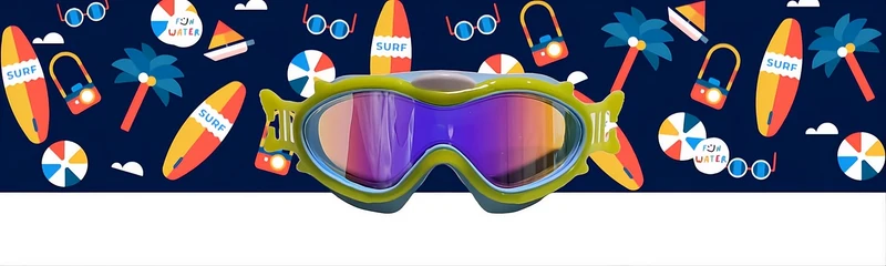 Máscara infantil amarillas con turbante Surf · Fun Water