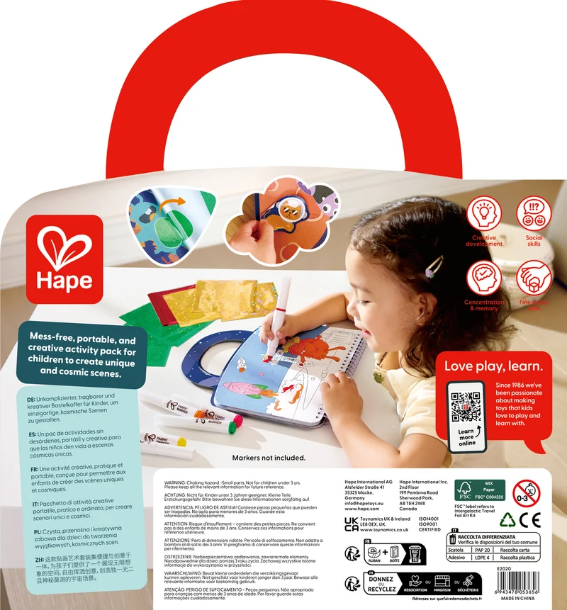 Maletín Pegatinas Galactic · Hape