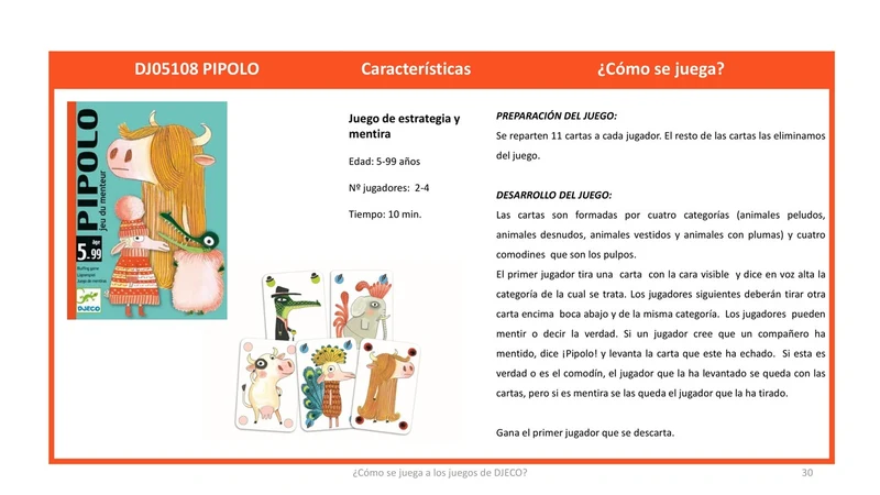 Cartas Pipolo · DJECO