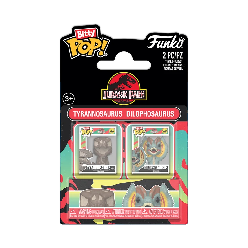 Funko Bitty Pop: Jurassic Park - T Rex con Dilo 2 Pack