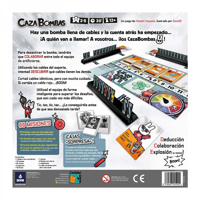 Caza Bombas - Juego de mesa - Devir - 2-5 jugadores - 12+ años - 30 min