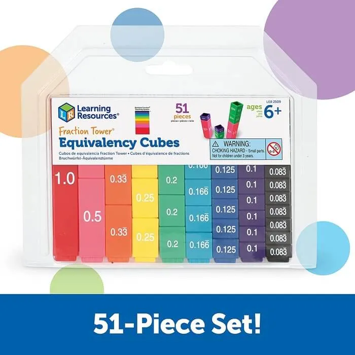 JUEGO SET CUBOS DE EQUIVALENCIA FRACTION TOWER | Learning Resources