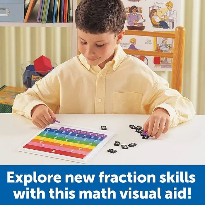 JUEGO SET FRACCIONES ARCOIRIS CON BANDEJA 10 X 32,5 X 3,3CM | Learning Resources