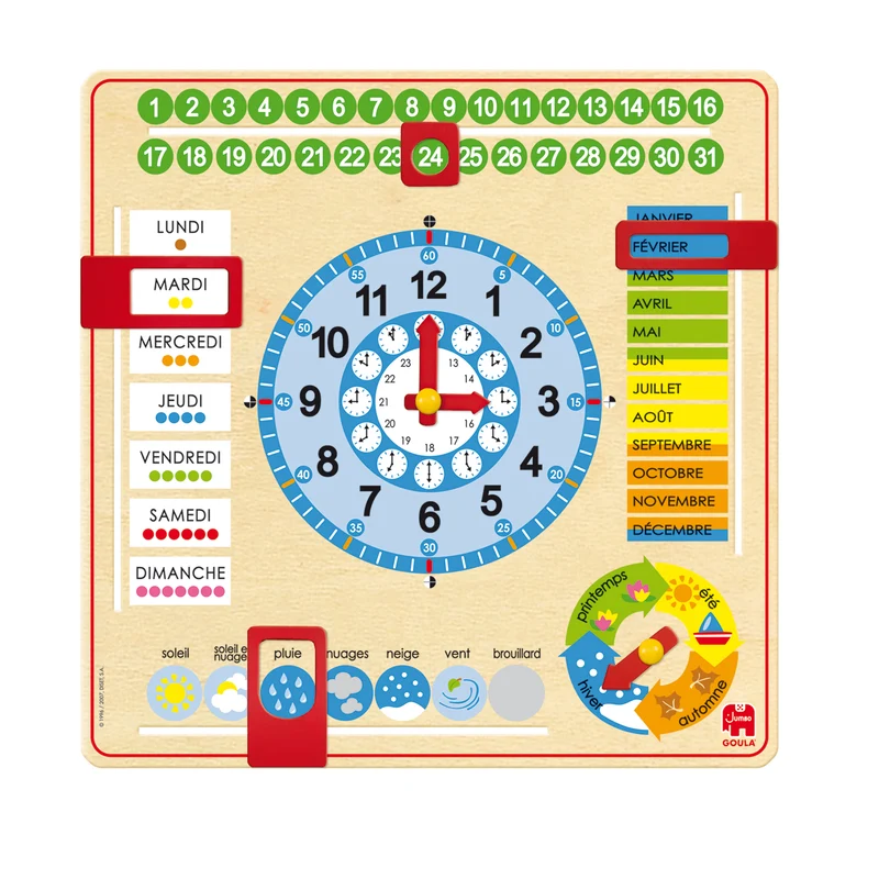 Goula - Calendrier Horloge Grand Format Français