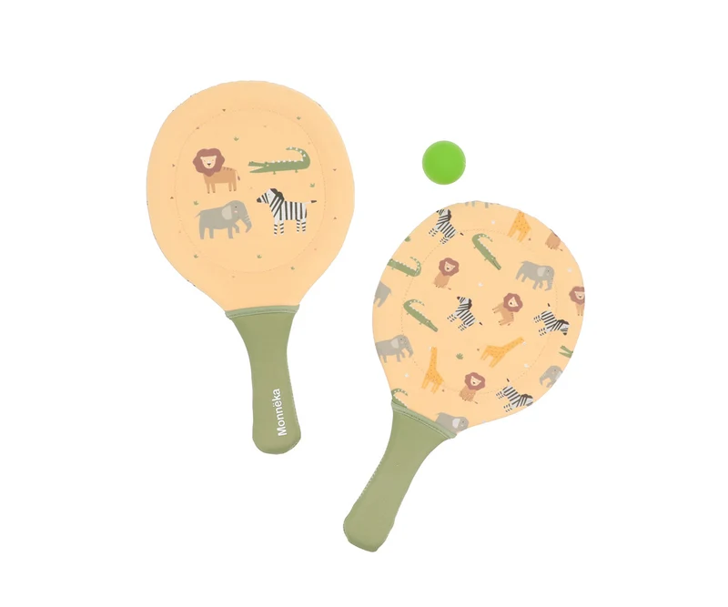 Palas playa neopreno con pelota - Wild Animals