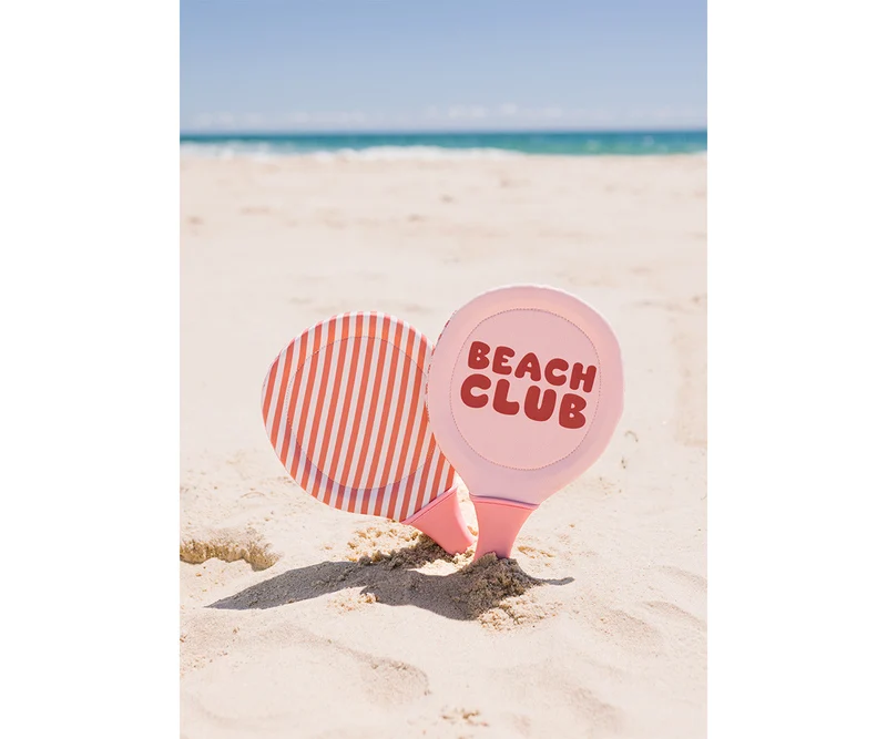 Palas playa neopreno con pelota - Stripes Bloom & Blush