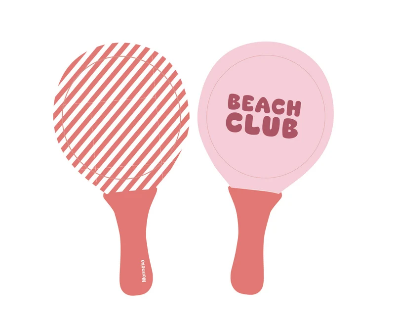 Palas playa neopreno con pelota - Stripes Bloom & Blush