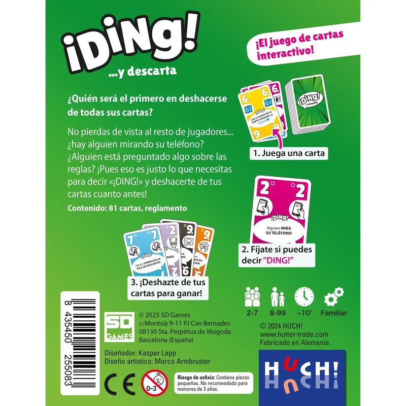 Ding - Juego de mesa - SD GAMES - 2-7 jugadores - 8+ años - 10 min