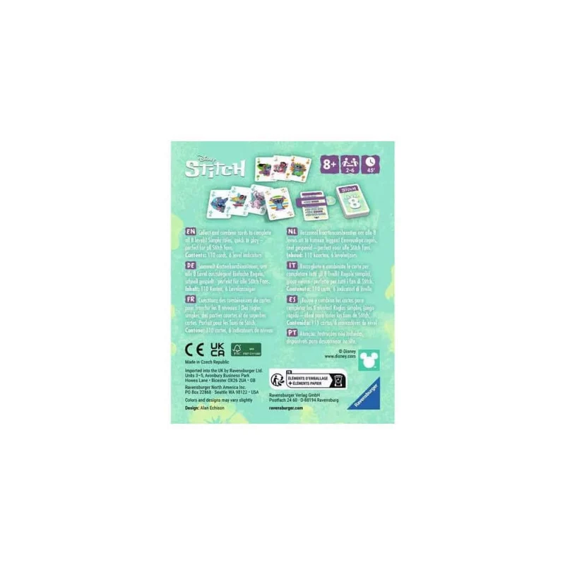 LEVEL 8 DISNEY STITCH - Juego de mesa - Ravensburger - 2-6 jugadores - 8+ años - 45 min