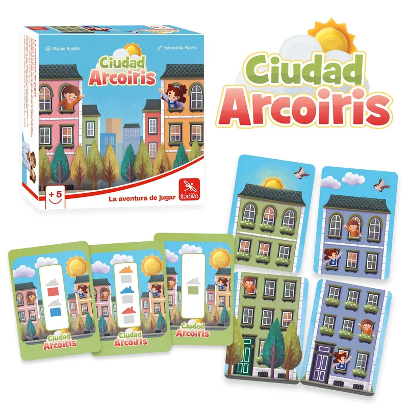 Ciudad Arcoiris - Juego de mesa - Ludilo - 2-4 jugadores - 5+ años - 15 min