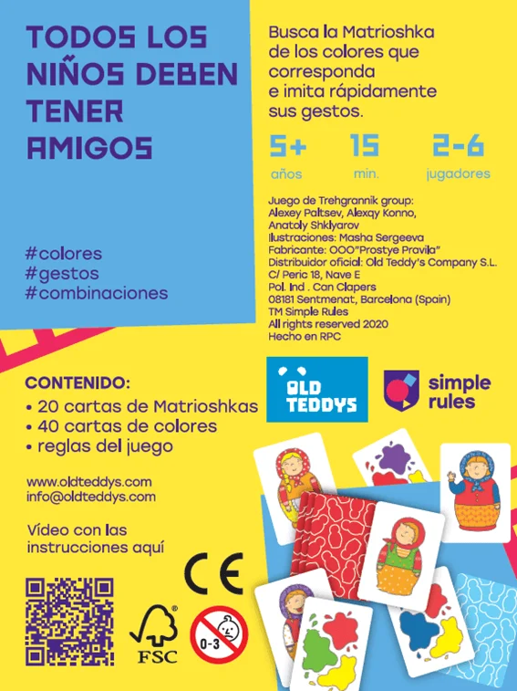 Matrioshka - Juego de mesa - Old Teddy's - 2-6 jugadores - 5+ años - 15 min