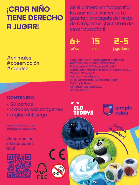 Take a Pic - Juego de mesa - Old Teddy's - 2-8 jugadores - 5+ años - 15 min