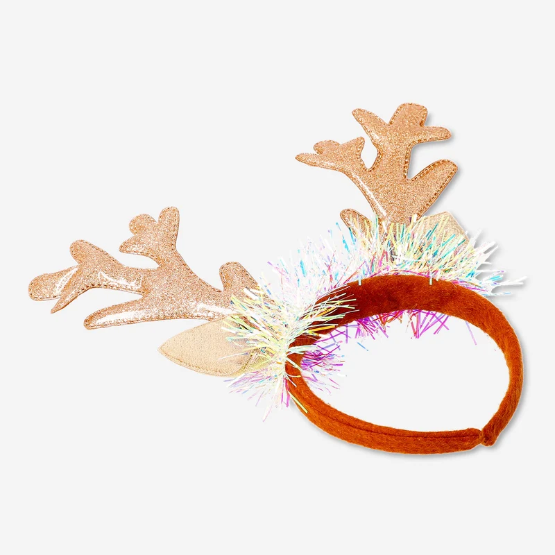 Reindeer hairband with antlers