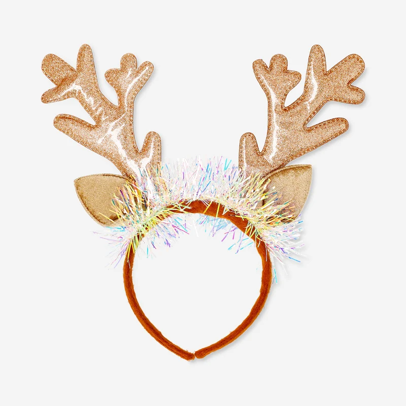 Reindeer hairband with antlers
