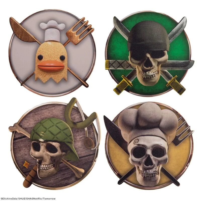 Set 4 Posavasos One Piece Ver.2