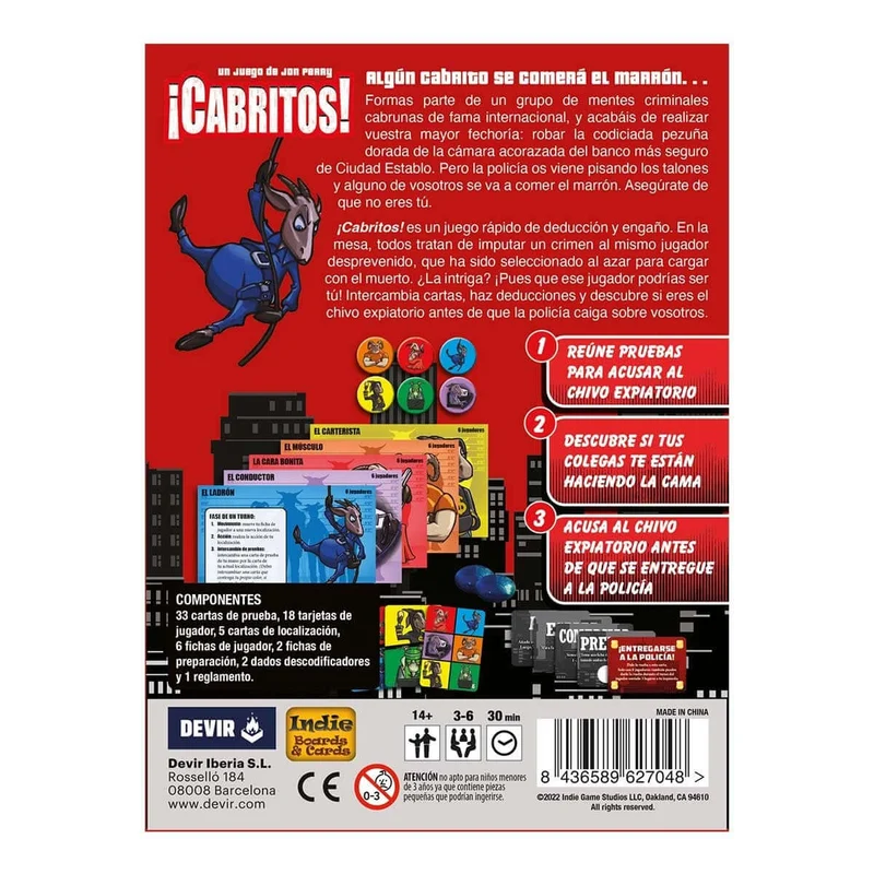 ¡ Cabritos ! - Juego de mesa - Devir - 3-6 jugadores - 14+ años - 30 min