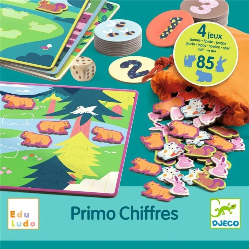 Primo Cifras Eduludo - Juego de mesa - Djeco - 1 jugador - 3+ años - duración variable