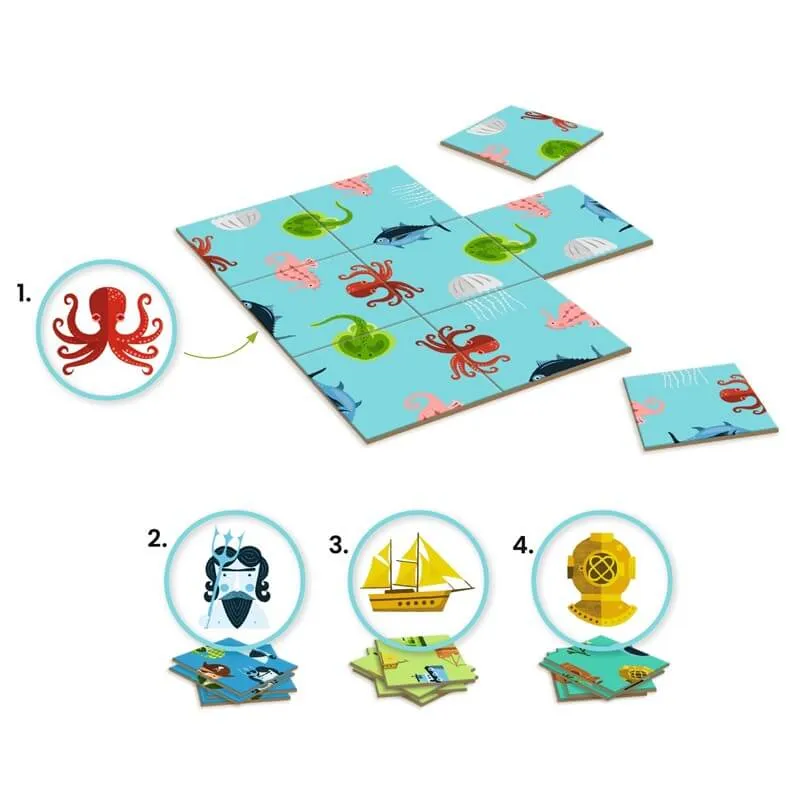 Impossible Ocean - Juego de mesa - Djeco - 1 jugador - 6+ años - duración variable