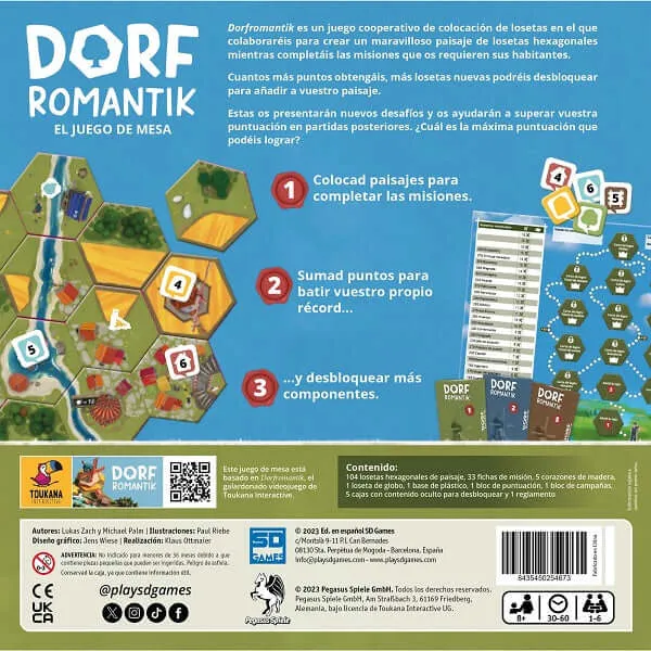 Dorfromantik - Juego de mesa - SD GAMES - 1-6 jugadores - 8+ años - 30-60 min