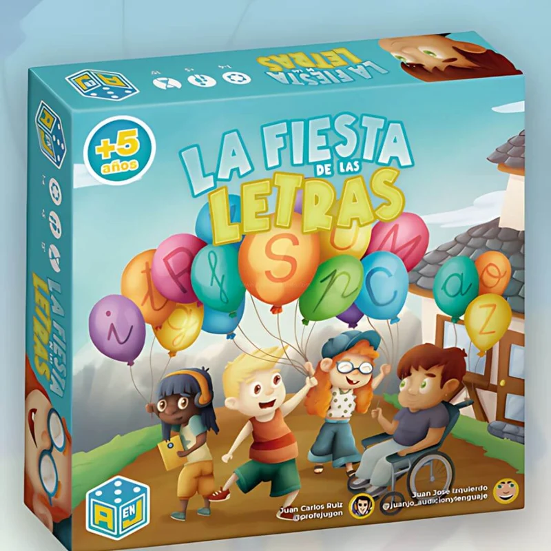La Fiesta de las Letras - Juego de mesa - Atomo - 1-4 jugadores - 5+ años - 15 min