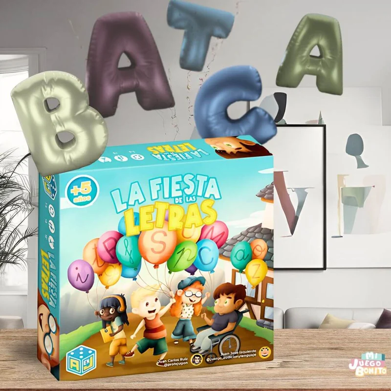 La Fiesta de las Letras - Juego de mesa - Atomo - 1-4 jugadores - 5+ años - 15 min