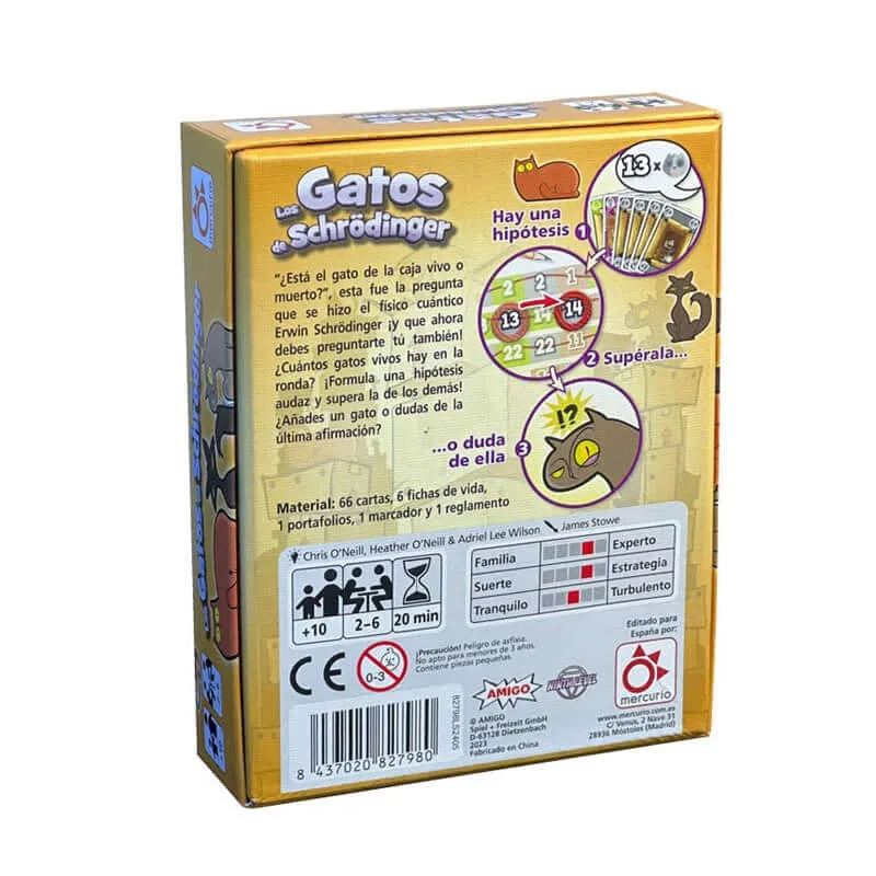 LOS GATOS DE SCHRÖDINGER - Juego de mesa - Mercurio - 2-6 jugadores - 10+ años - 20-30 min