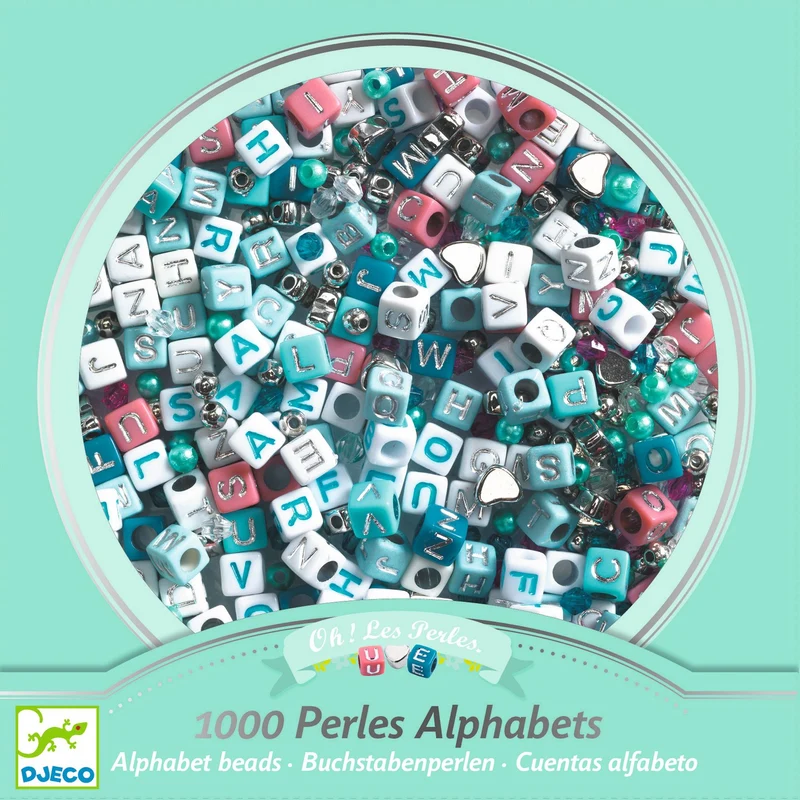 Perlas alfabeto plateadas · DJECO