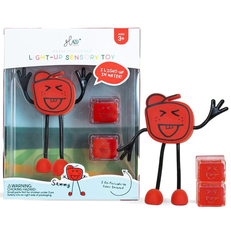 GloPals Set Personaje + 2 Cubos luz SAMMY Rojo