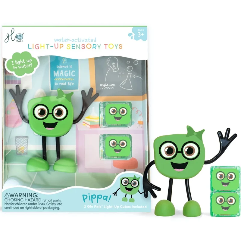 GloPals Set Personaje + 2 Cubos luz PIPPA Verde