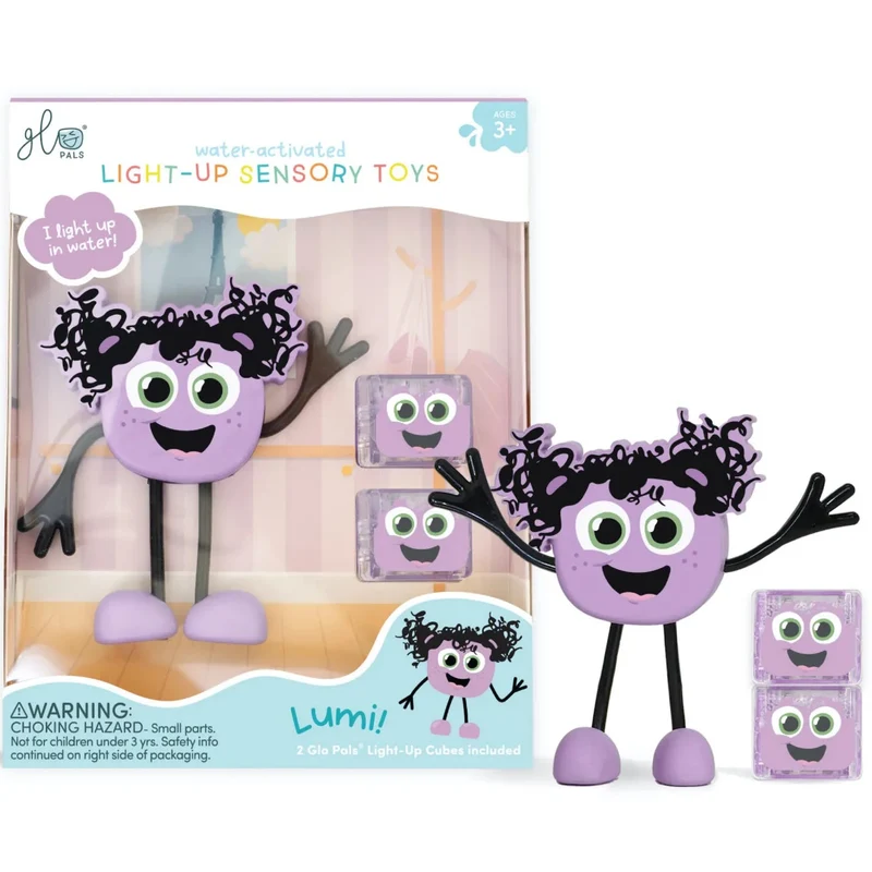 GloPals Set Personaje + 2 Cubos luz LUMI Lila