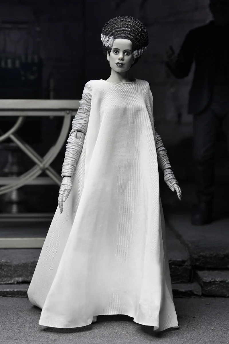 NECA Figura de Accion: La novia de Frankenstein - El Mounstro de Frankenstein y Novia 2 Pack Blanco y negro 7 pulgadas