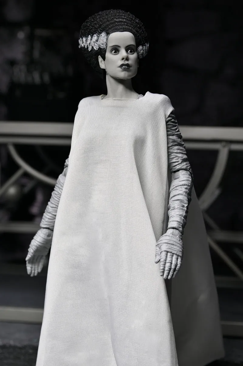 NECA Figura de Accion: La novia de Frankenstein - El Mounstro de Frankenstein y Novia 2 Pack Blanco y negro 7 pulgadas