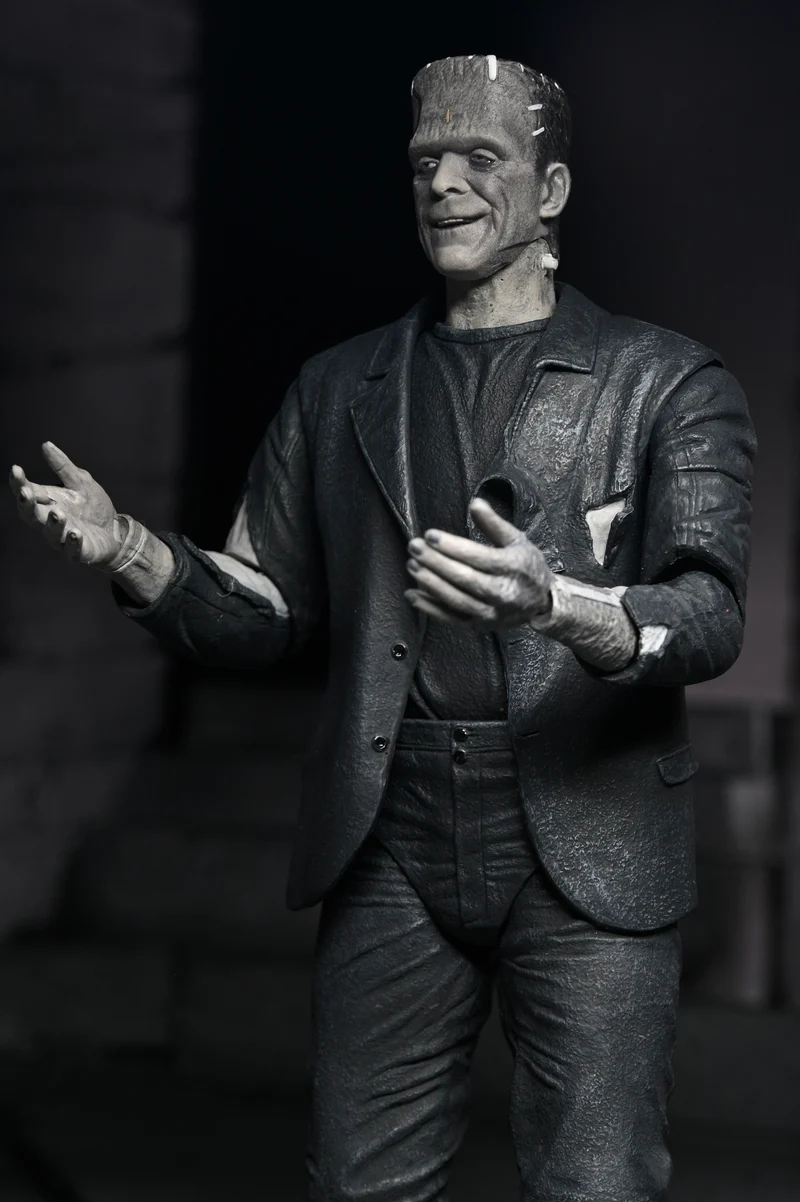 NECA Figura de Accion: La novia de Frankenstein - El Mounstro de Frankenstein y Novia 2 Pack Blanco y negro 7 pulgadas