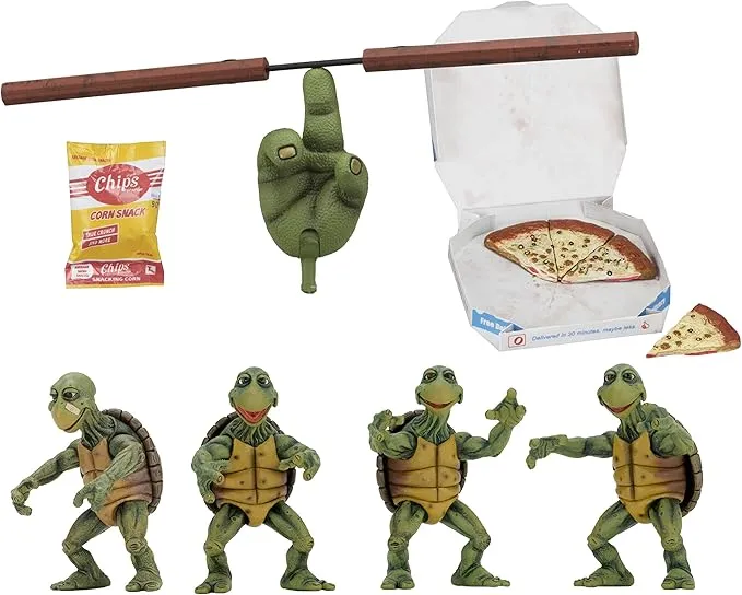 NECA Figura de Accion: TMNT Tortugas Ninja 1990 Movie - Set Baby Turtles Escala 1/4