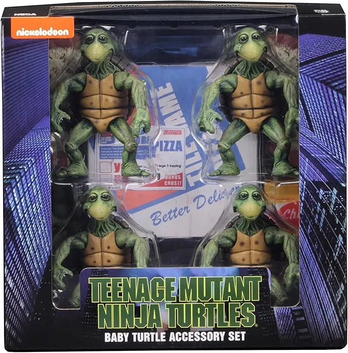 NECA Figura de Accion: TMNT Tortugas Ninja 1990 Movie - Set Baby Turtles Escala 1/4
