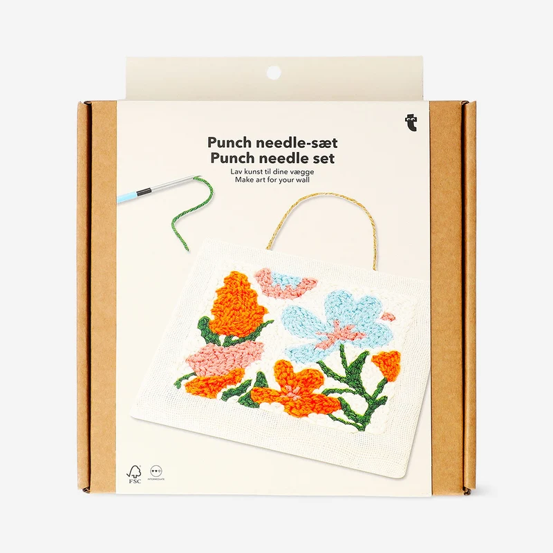 Punch needle set - Floral wall art