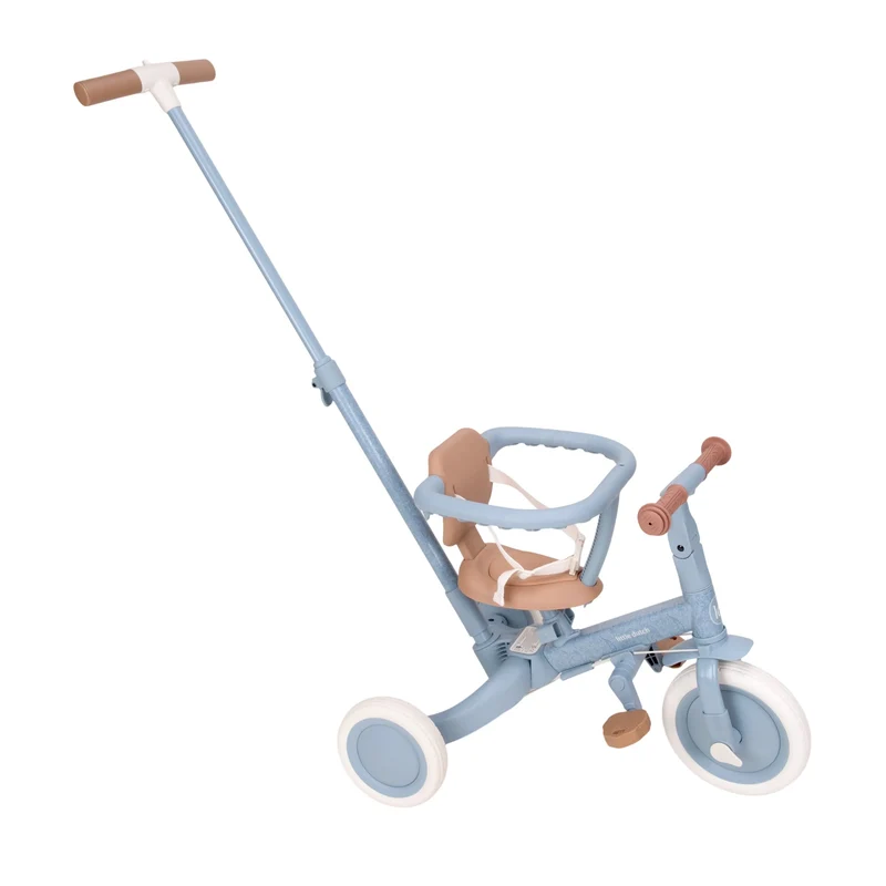 Triciclo con barra Safari Dreams Azul · Little Dutch