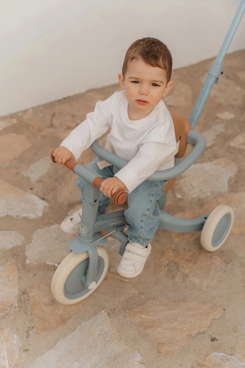 Triciclo con barra Safari Dreams Azul · Little Dutch