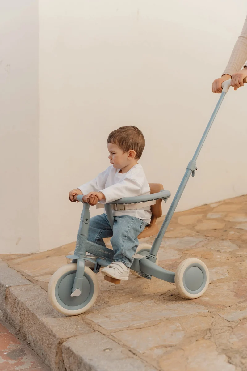 Triciclo con barra Safari Dreams Azul · Little Dutch