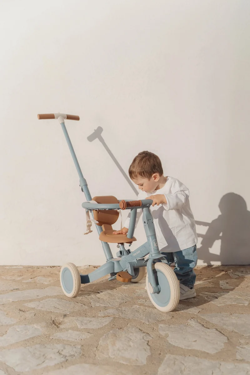 Triciclo con barra Safari Dreams Azul · Little Dutch